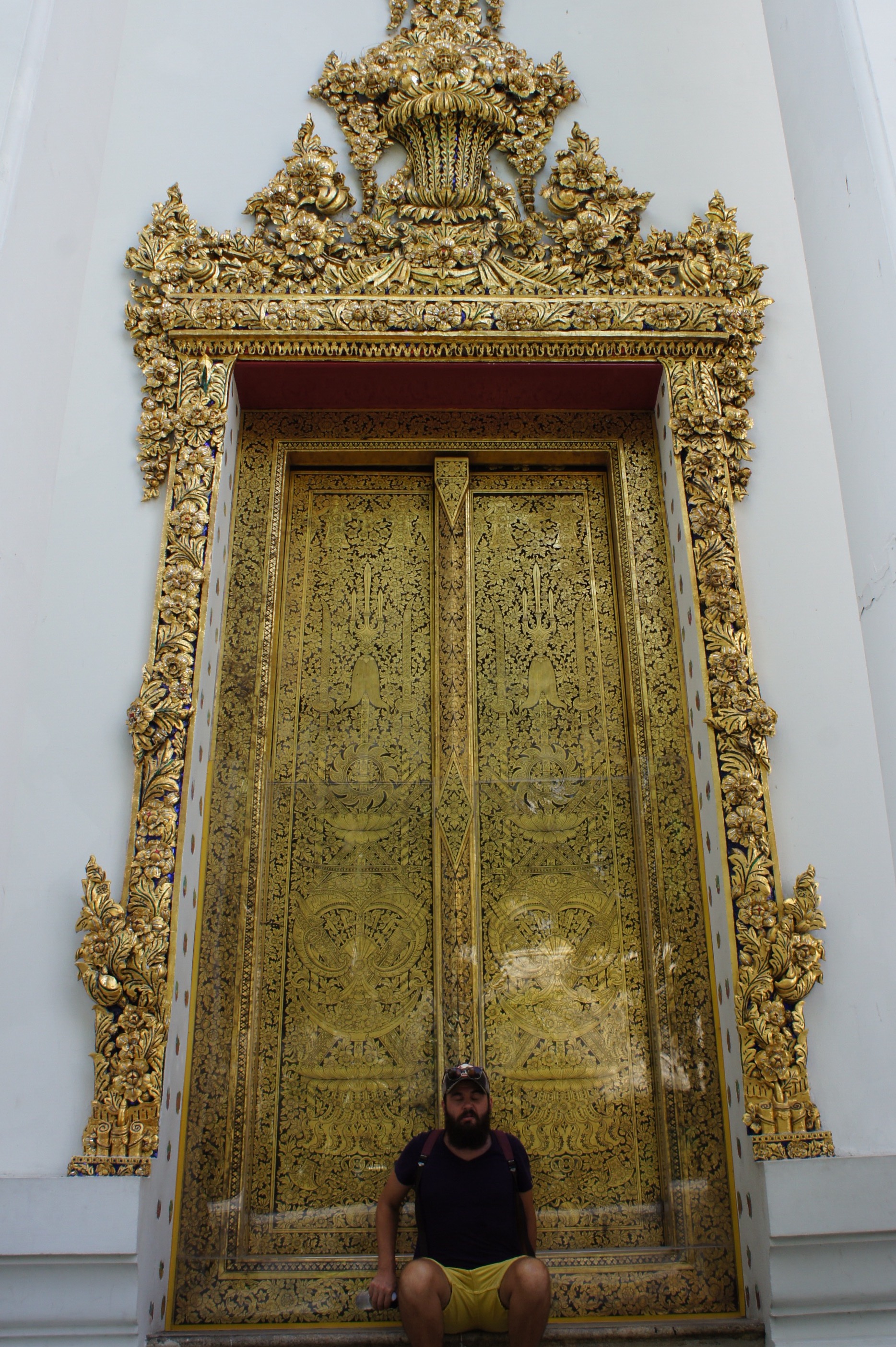 A temple door Bangkok, Thailand